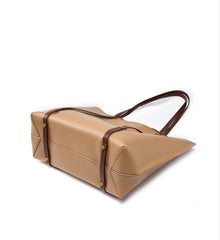 Women’s Large Soft Genuine Leather Tote Bag – Fall/Winter Commuter Shoulder Bag, Laptop Handbag, Work Purse