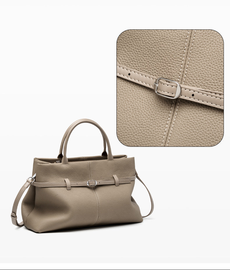 Women's Slouchy Grain Cowhide Leather Hobo Bag | Large Leather Crossbody & Shoulder Bag | Versatile Work Handbag for Women