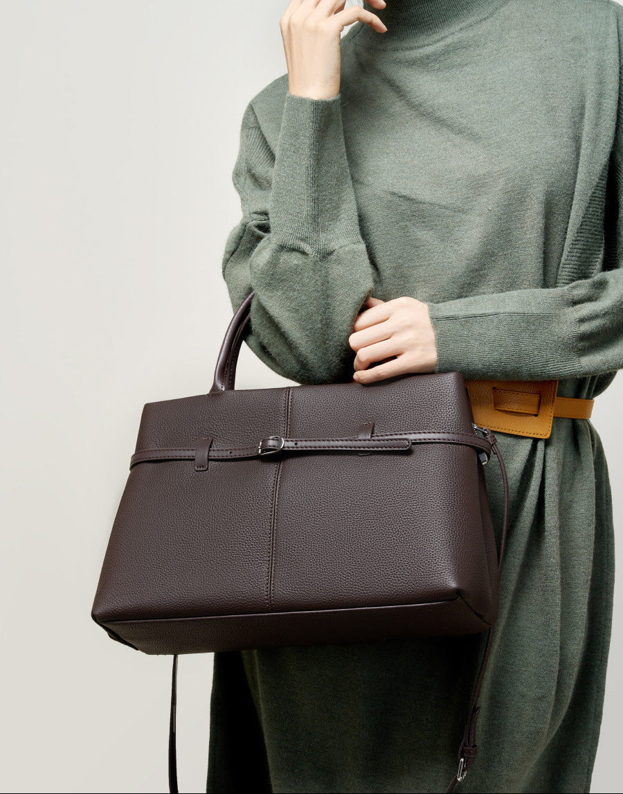 Women's Slouchy Grain Cowhide Leather Hobo Bag | Large Leather Crossbody & Shoulder Bag | Versatile Work Handbag for Women