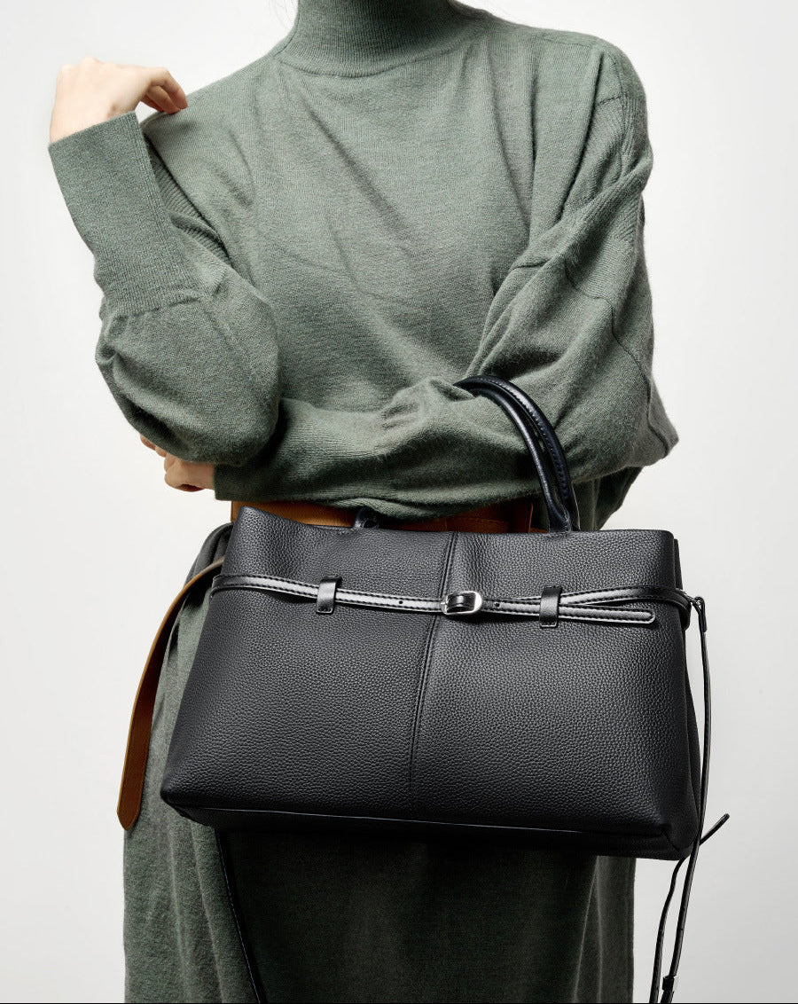 Women's Slouchy Grain Cowhide Leather Hobo Bag | Large Leather Crossbody & Shoulder Bag | Versatile Work Handbag for Women