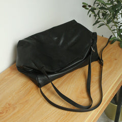 Women’s Soft Cowhide Leather Crossbody Bag, Large Bowling Bag, Slouchy Boho Tote for Everyday Use