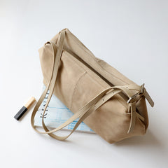 Women’s Soft Suede Leather Crossbody Bag, Large Bowling Bag, Slouchy Boho Tote for Everyday Use
