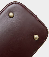 Women's Swift  Leather Tote, Handmade Large Professional Commuter Bag with Adjustable Strap, Elegant Cowhide Leather Shell Bowling Shoulder Bag