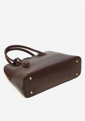 Women's Swift  Leather Tote, Handmade Large Professional Commuter Bag with Adjustable Strap, Elegant Cowhide Leather Shell Bowling Shoulder Bag