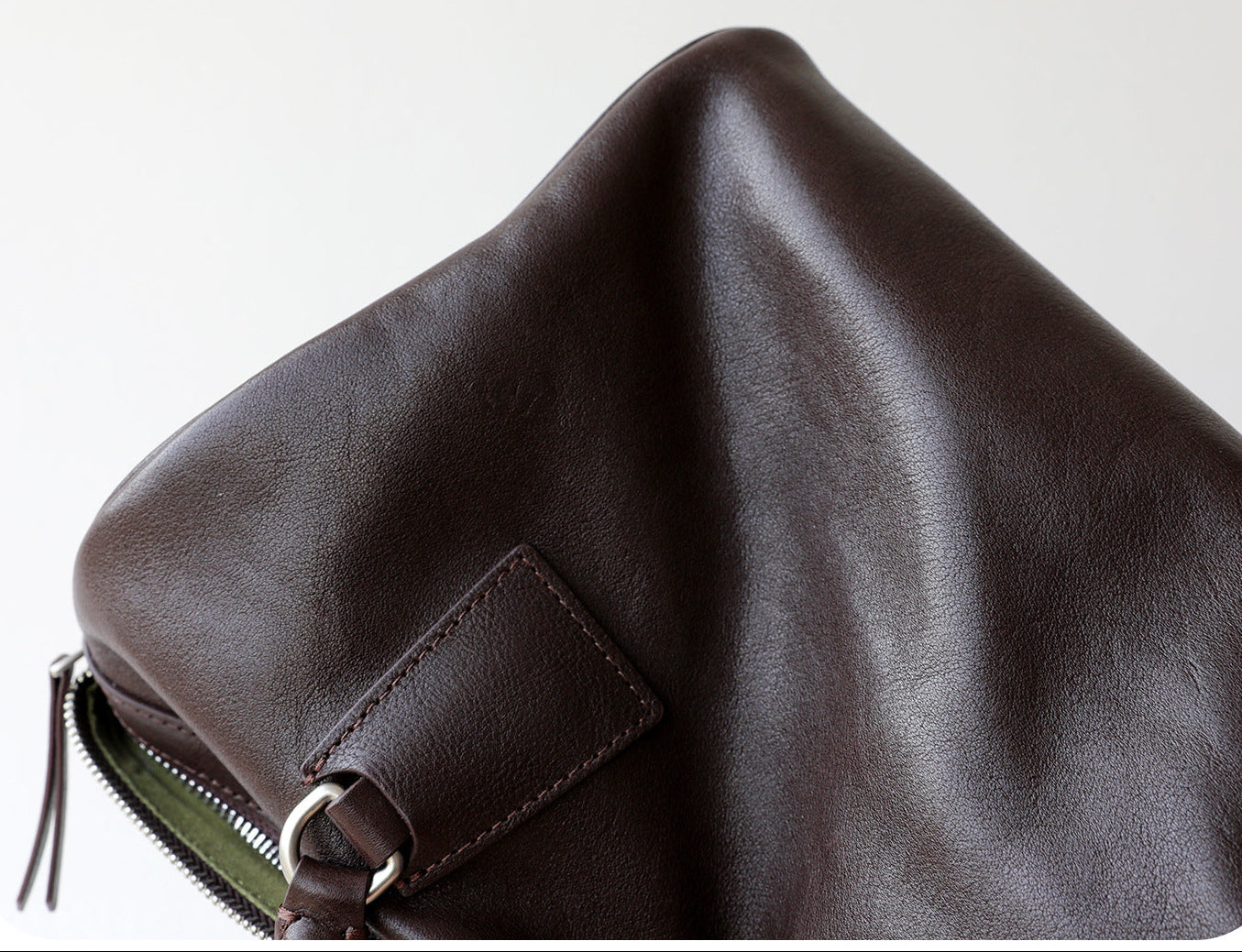 Women's Vegetable-Tanned Cowhide Leather Boston Bag | Vintage Pillow Tote | Top Handle Shoulder Crossbody Handbag in Two Sizes