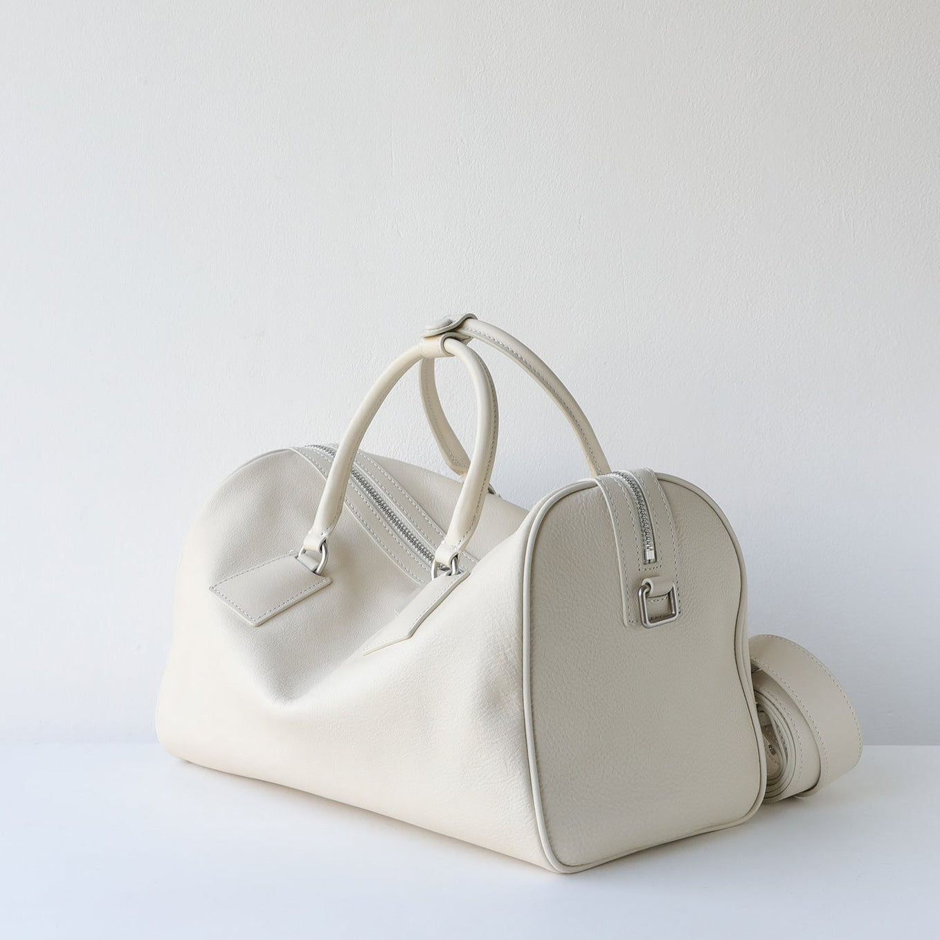 Women's Vegetable-Tanned Cowhide Leather Boston Bag | Vintage Pillow Tote | Top Handle Shoulder Crossbody Handbag in Two Sizes