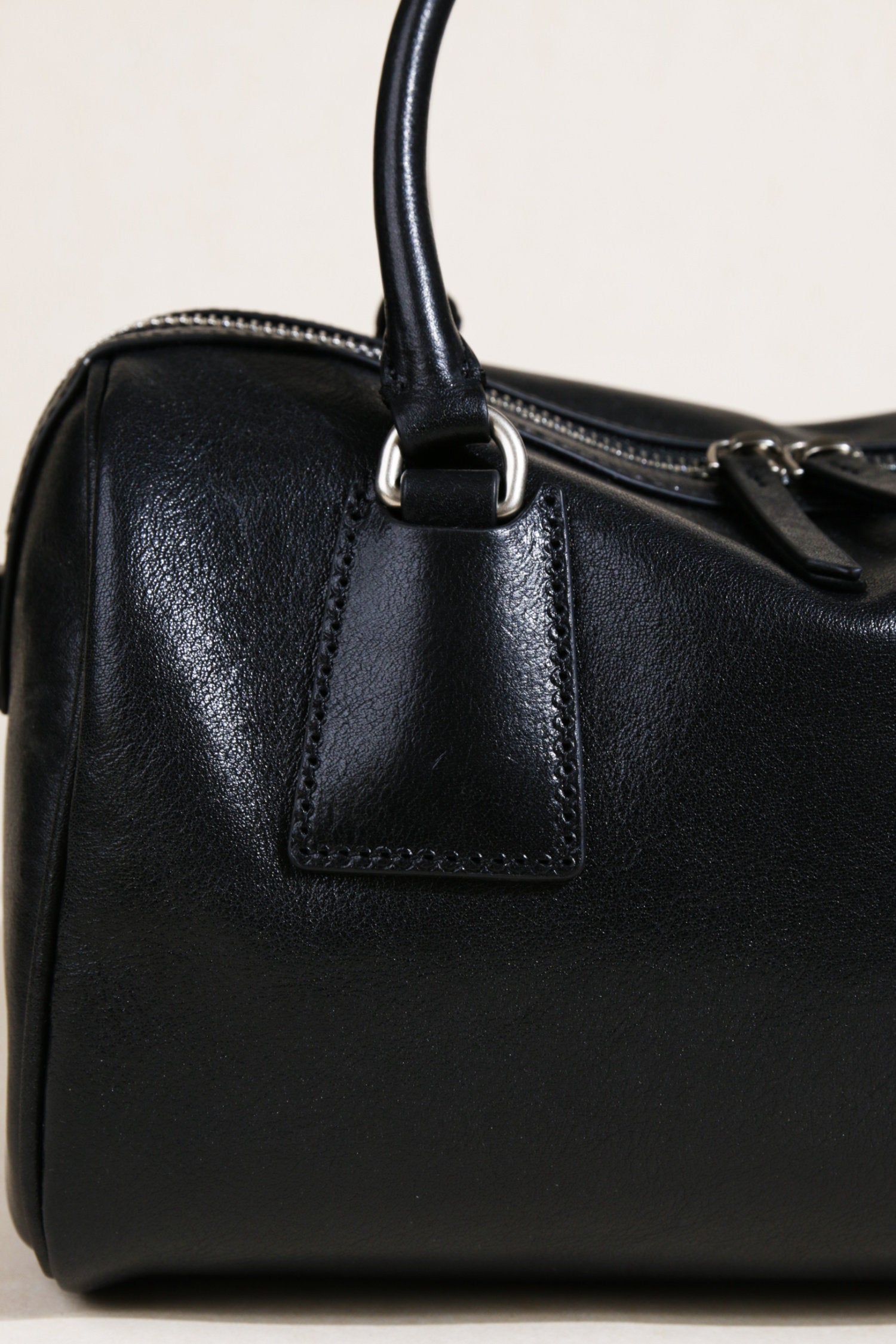 Women's Vegetable-Tanned Cowhide Leather Boston Bag | Vintage Pillow Tote | Top Handle Shoulder Crossbody Handbag in Two Sizes