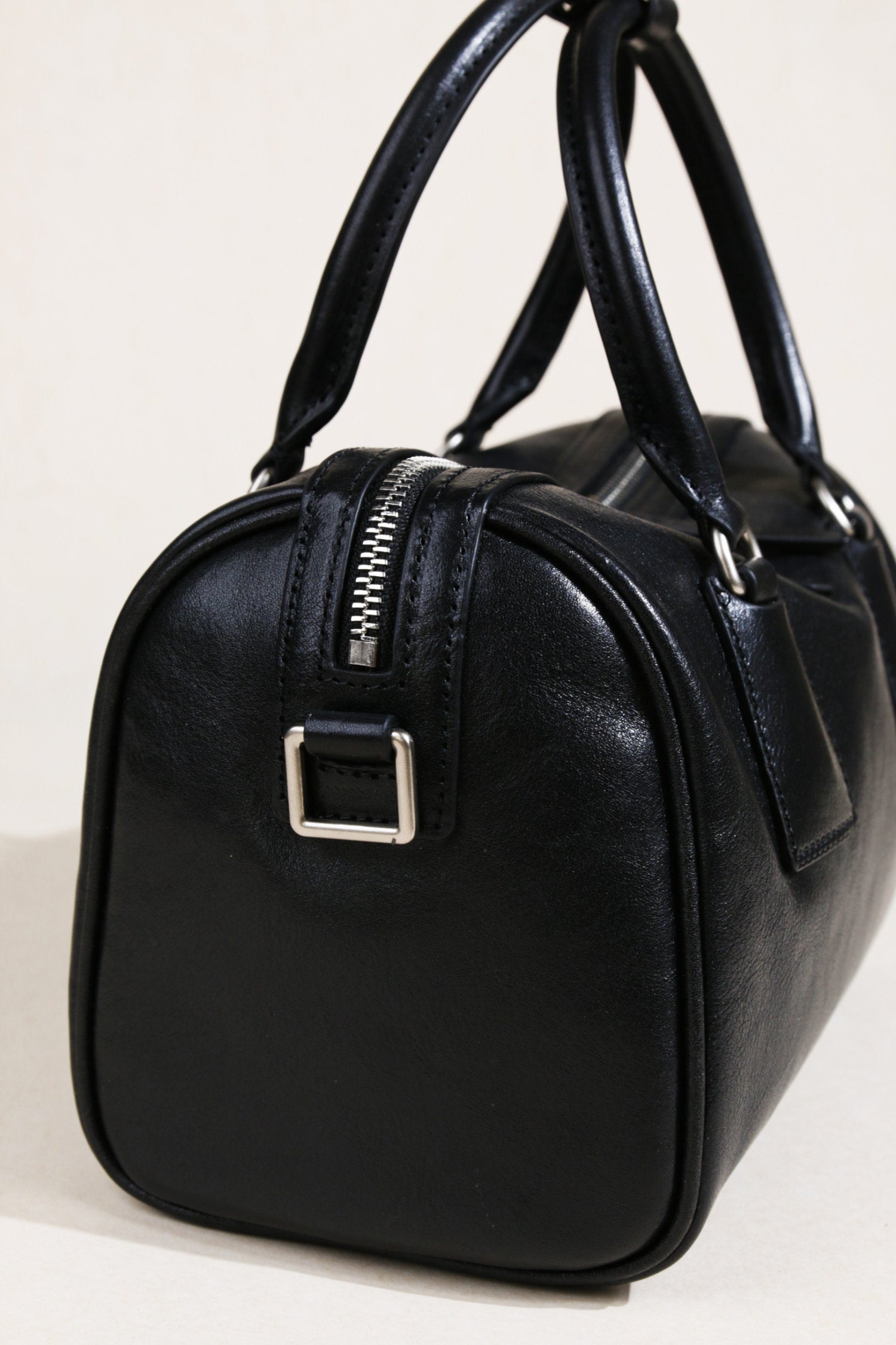 Women's Vegetable-Tanned Cowhide Leather Boston Bag | Vintage Pillow Tote | Top Handle Shoulder Crossbody Handbag in Two Sizes