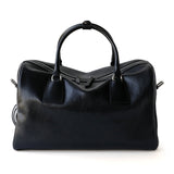 Women's Vegetable-Tanned Cowhide Leather Boston Bag | Vintage Pillow Tote | Top Handle Shoulder Crossbody Handbag in Two Sizes