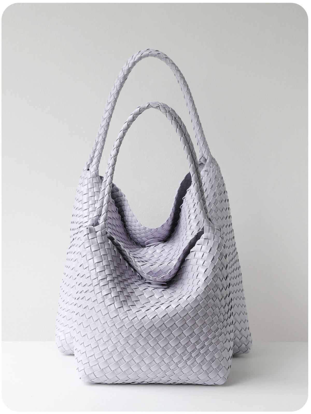 Women's Handwoven Vegan Leather Hobo Tote Bag | Intrecciato Shoulder Bag | Two Sizes | Lightweight Everyday Handbag for Women