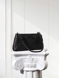 Woven Lambskin Leather Shoulder Bag | Handcrafted Vintage Crossbody Bag