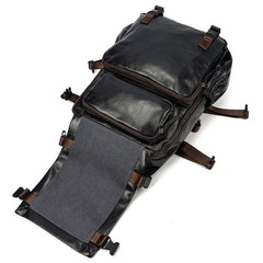 Black Leather Backpack for Women and Men Genuine Leather Travelling Bag Laptop Bag Travel Backpack Shoulder Bag Best Satchel Bag - Alexel Crafts