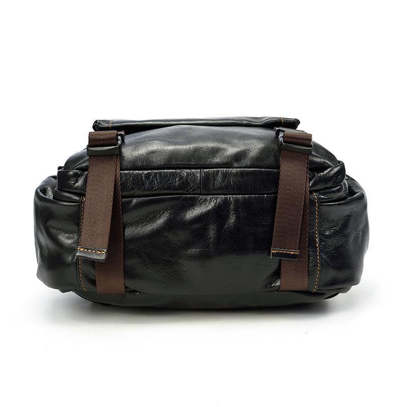 Black Leather Backpack for Women and Men Genuine Leather Travelling Bag Laptop Bag Travel Backpack Shoulder Bag Best Satchel Bag - Alexel Crafts