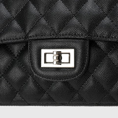 Classic Genuine Caviar Leather Handbag, Crossbody Bag, Classic Flap Bag Caviar, Leather Shoulder Purse, Chain Strap Lock Bag, Christmas Gift - Alexel Crafts