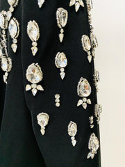 Elegant Handcrafted Diamond Beaded and Embellished Tailored Blazer Dress - Alexel Crafts