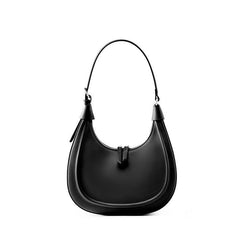 Everyday Leather Croissant Bag | Sleek Elegance Hobo Shoulder Bag | Women Crossbody Bag For Wedding or Party - Alexel Crafts