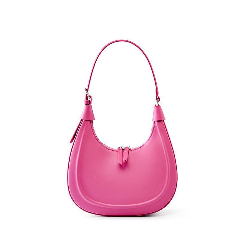 Everyday Leather Croissant Bag | Sleek Elegance Hobo Shoulder Bag | Women Crossbody Bag For Wedding or Party - Alexel Crafts