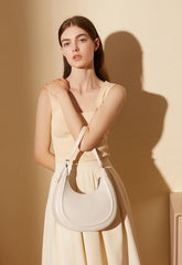 Everyday Leather Croissant Bag | Sleek Elegance Hobo Shoulder Bag | Women Crossbody Bag For Wedding or Party - Alexel Crafts