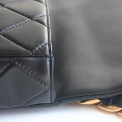 Genuine Leather Flap Shoulder Bag, Classic Lambskin Leather Bag, DIAMONDS Quilted Designer Bag, Gold Chain Strap Lock Bag, Christmas Gift - Alexel Crafts