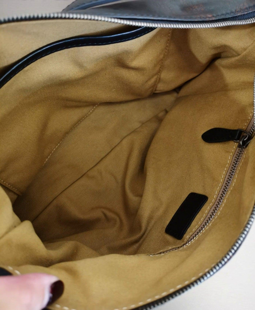 Handcrafted Luxurious Italian Full Grain Leather Hobo Bag Trio Vibrant - Alexel Crafts