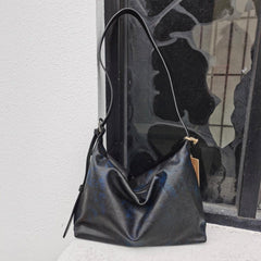 Handcrafted Luxurious Italian Full Grain Leather Hobo Bag Trio Vibrant - Alexel Crafts