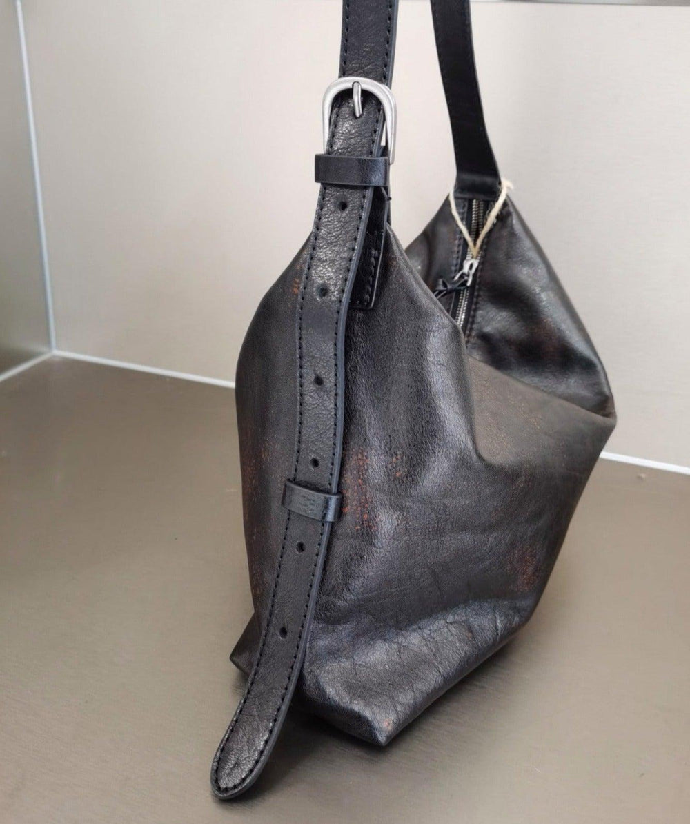 Handcrafted Luxurious Italian Full Grain Leather Hobo Bag Trio Vibrant - Alexel Crafts