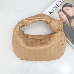 Small Lambskin Knotted Intrecciato Leather Handbag, Handcrafted Premium Quality Genuine Leather Handbag, Daily Fashion Lady Bag, Designer Bag