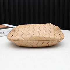 Small Lambskin Knotted Intrecciato Leather Handbag, Handcrafted Premium Quality Genuine Leather Handbag, Daily Fashion Lady Bag, Designer Bag