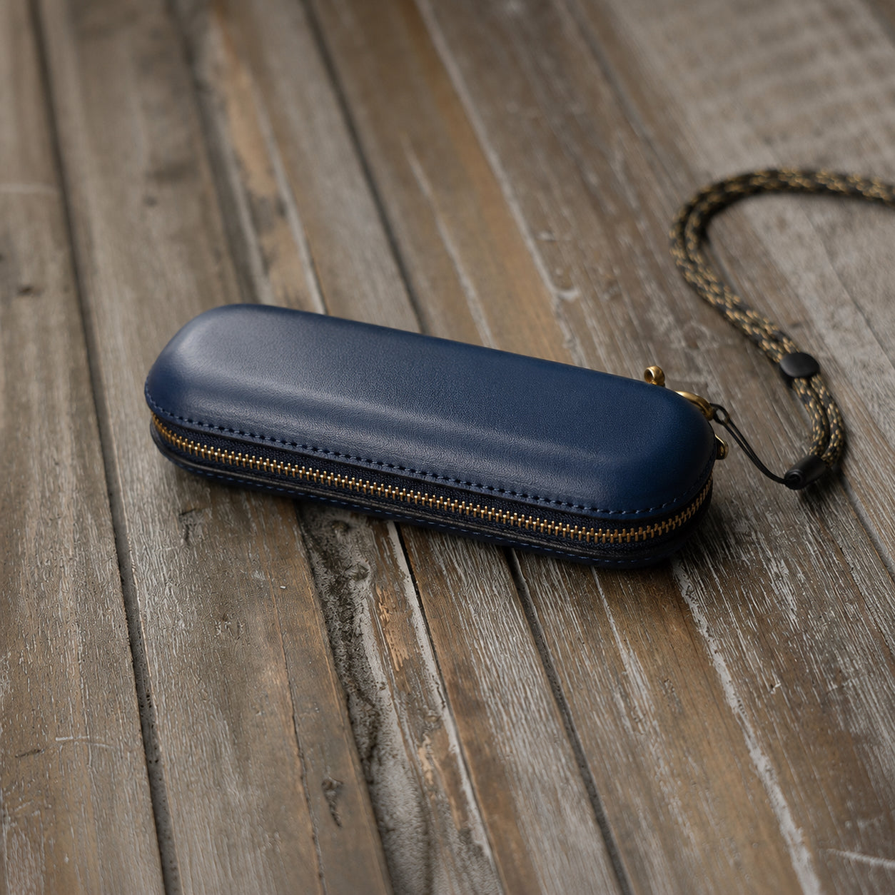 Vintage Leather Glasses Case | Cowhide Leather Zip Eyewear Case
