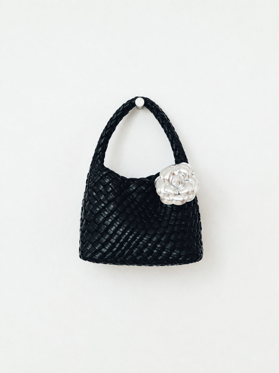 Handwoven Vegan Leather Mini Bucket Bag, Leather Basket Handbag + Crossbody Chain (20+ Colours)