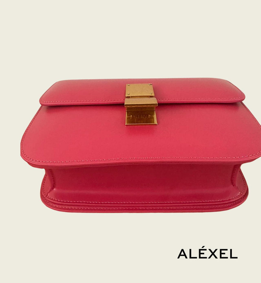 Italian Calfskin Leather Bag, Designer Bag, Italian Leather Box Bag, Classic Crossbody Bag, Shoulder Bag, Minimalist Genuine Leather Purse - Alexel Crafts