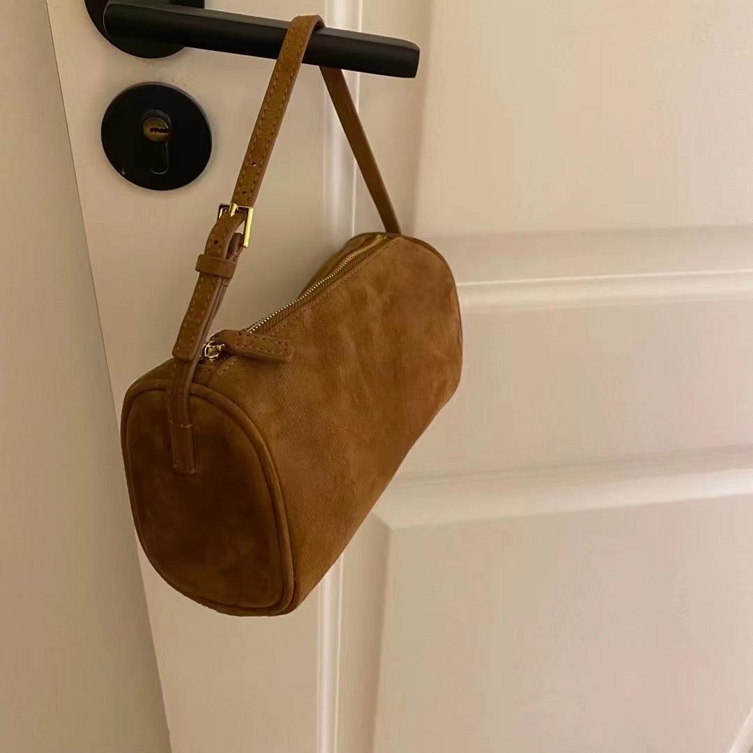 Lambskin Leather Boston Bag, Mini Designer Bag, Leather Box Bag, Classic Leather Handbag, Minimalist Genuine Leather Purse - Alexel Crafts
