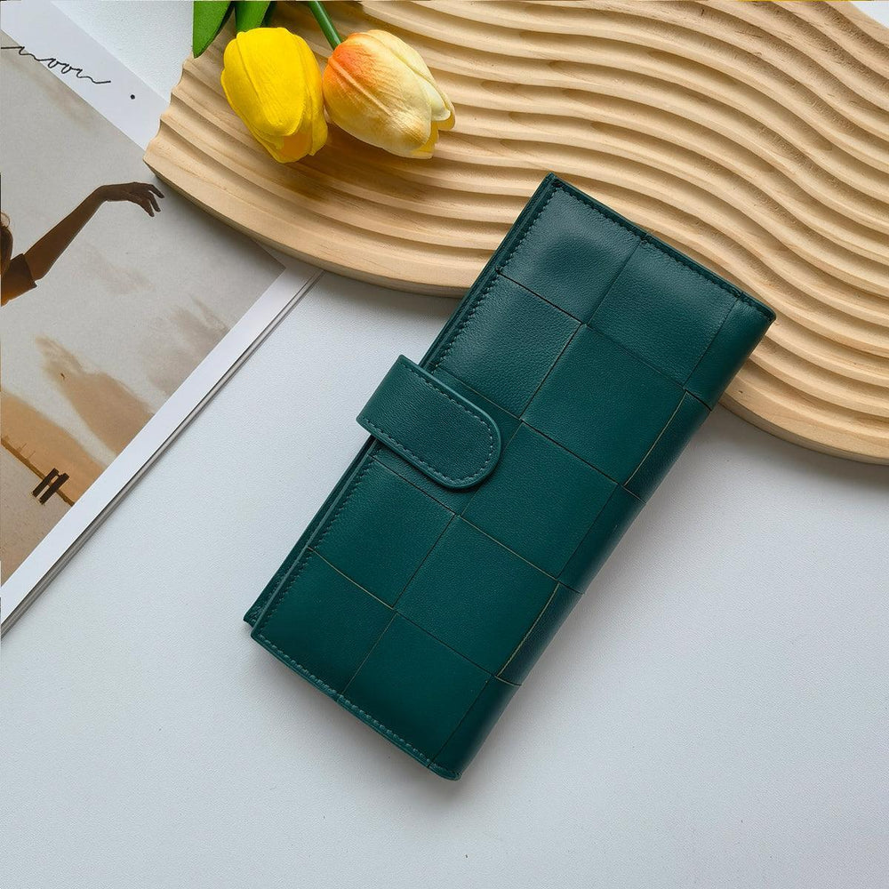 Lambskin Leather Interwoven Wallet, Women Woven Leather Cards Holder, Handcrafted Trifold Wallet, Designer Wallet, Women Purse, Gift For Her - Alexel Crafts