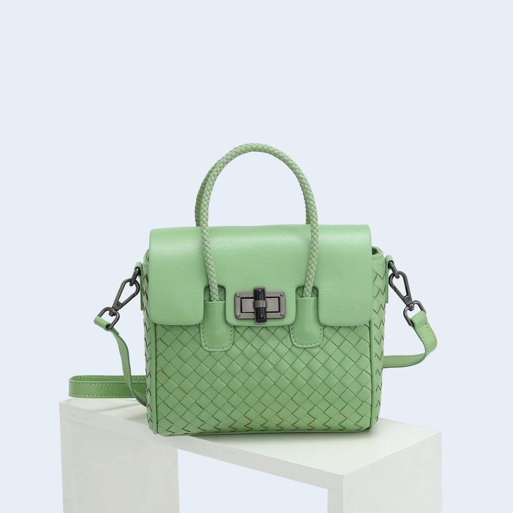 Lambskin Leather Shoulder Bag Handwoven, Small Designer Bag, Woven Purse Women Classic bag Crossbody Luxury Bag, Birthday Gift For Her - Alexel Crafts