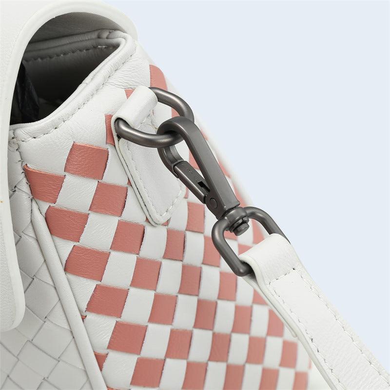 Lambskin Leather Shoulder Bag Handwoven, Small Designer Bag, Woven Purse Women Classic bag Crossbody Luxury Bag, Birthday Gift For Her - Alexel Crafts