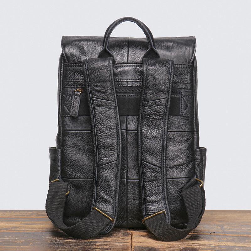 Large Brown Leather Backpack, Personalized Full Grain Leather Knapsack Rucksack, Leather Anniversary Gifts Women/Men, Monogram Bags Handmade - Alexel Crafts