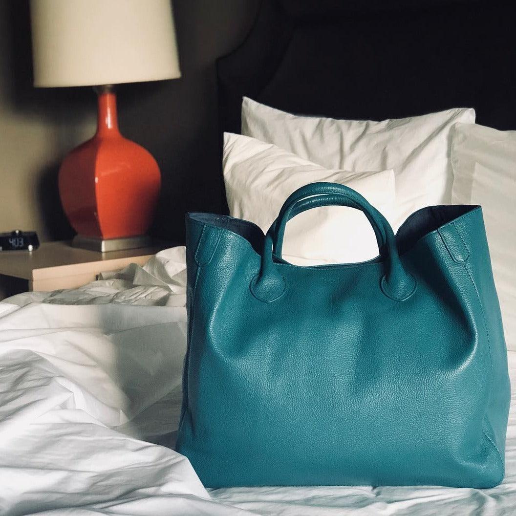 Large Designer Leather Tote Bag, Cowhide Leather Classic Bag, Must-have Fashion DesignerBag, Leather Weekend Bag, Christmas gifts - Alexel Crafts