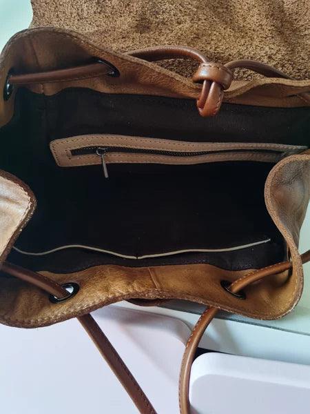 Large leather backpack, Handcrafted leather bag, Women Vintage School bag,Full Grain Leather Everyday Backpack, Special Gift for Her - Alexel Crafts