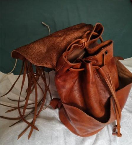 Large leather backpack, Handcrafted leather bag, Women Vintage School bag,Full Grain Leather Everyday Backpack, Special Gift for Her - Alexel Crafts