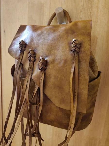 Large leather backpack, Handcrafted leather bag, Women Vintage School bag,Full Grain Leather Everyday Backpack, Special Gift for Her - Alexel Crafts