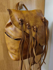 Large leather backpack, Handcrafted leather bag, Women Vintage School bag,Full Grain Leather Everyday Backpack, Special Gift for Her - Alexel Crafts