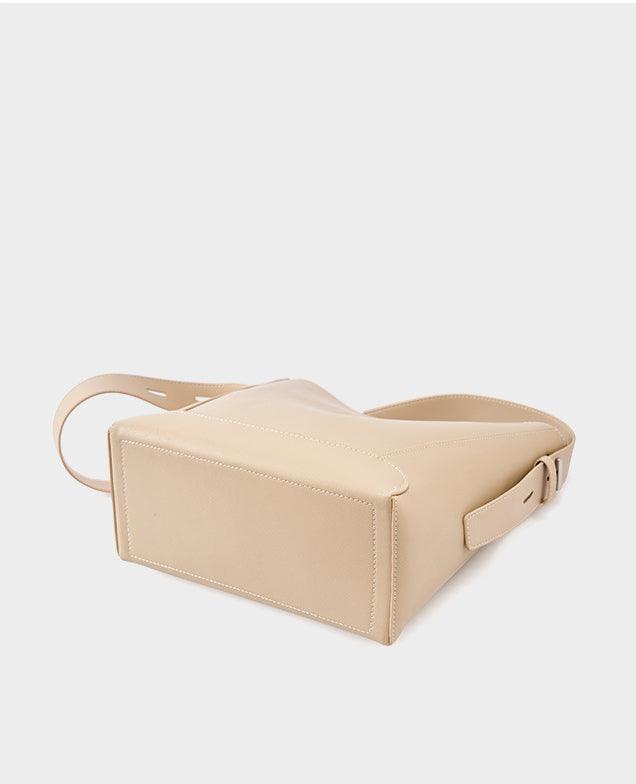 Minimalist Genuine Leather Bucket Bag | Leather Shoulder Bag, Chic Crossbody Bag, Gift for Her - Alexel Crafts
