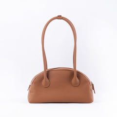 Minimalist Shell-shaped Leather Shoulder Bag, Women's Crescent Bag, Leather Party Bag - Alexel Crafts
