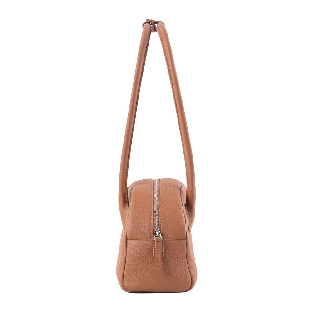 Minimalist Shell-shaped Leather Shoulder Bag, Women's Crescent Bag, Leather Party Bag - Alexel Crafts