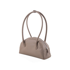 Minimalist Shell-shaped Leather Shoulder Bag, Women's Crescent Bag, Leather Party Bag - Alexel Crafts