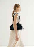 Minimalist Shell-shaped Leather Shoulder Bag, Women's Crescent Bag, Leather Party Bag - Alexel Crafts