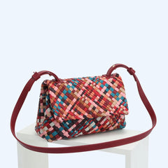 Multiple Colour Lambskin Hobo Bag, Large Handcrafted Woven Leather Shoulder Bag - Alexel Crafts