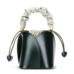 Petals Blossom Bucket Bag - Elegance Meets Function in Chic Cowhide Leather Shoulder Bag - Alexel Crafts