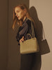 Cowhide Leather Knotted Intrecciato Shoulder Bag | Woven Handbag With Metal Buckle, Daily Fashion Designer Bag, Woven Shoulder Purse