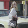 Two Tone Pebbled Leather Commuter Shoulder Bag for Women, Soft Genuine Leather Slouchy Shoulder & Handbag